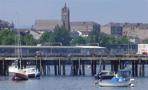 Photographs and map of the town of Gourock on the Firth of Clyde on the West Coast of Scotland