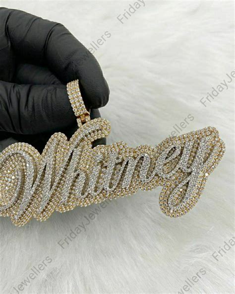 Custom Iced Out Pendant Custom Made Letter Pendant Vvs Etsy