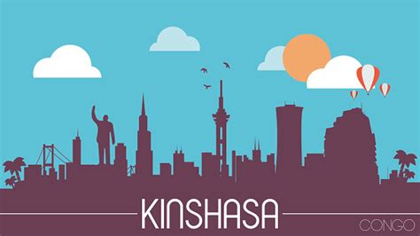 Kinshasa Congo Skyline Silhouette Stock Illustration - Download Image Now - Kinshasa, Urban ...