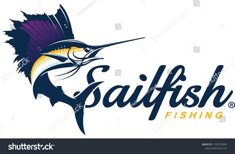 Sailfish Logo Template Great Sailfish Jumping Royalty Free Stock