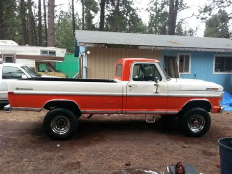 1972 Ford F250 4x4 High Boy Orange And White Classic Ford F 250 1972