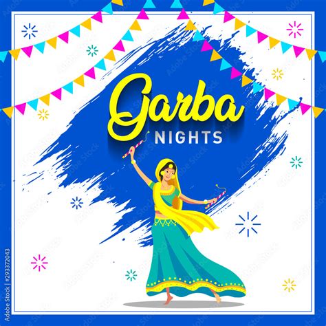 Indian Festival of Navratri Celebration with Garba Nights Logo Design ...