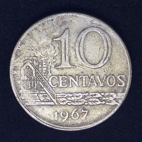 10 Centavos 1967 Cupro Níquel Soberba Numismático