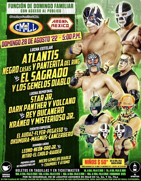 Lucha Libre Cmll On Twitter Arena M Xico Domingo De Agosto