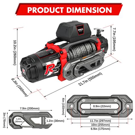 Snapklik X BULL Winch 13500 Lb Load Capacity Electric Winch 12V