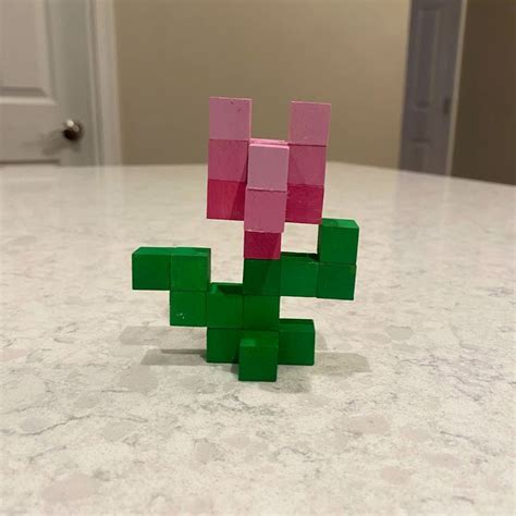 Tiny pink tulip from minecraft in 2024 | Minecraft diy crafts ...