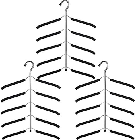 Jfflyit Perchas De Ropa De Múltiples Capas Paquete De 3 Ganchos 5 En