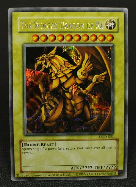 Mavin The Winged Dragon Of Ra DOD 001 Secret Rare Lightly Played