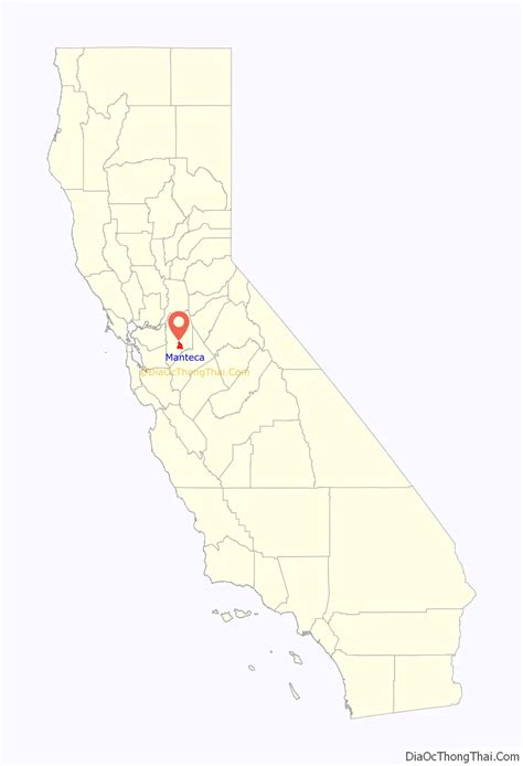 Map of Manteca city - Thong Thai Real