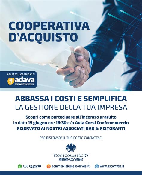 COOPERATIVA D ACQUISTO ABBASSA I COSTI E SEMPLIFICA LA GESTIONE DELLA