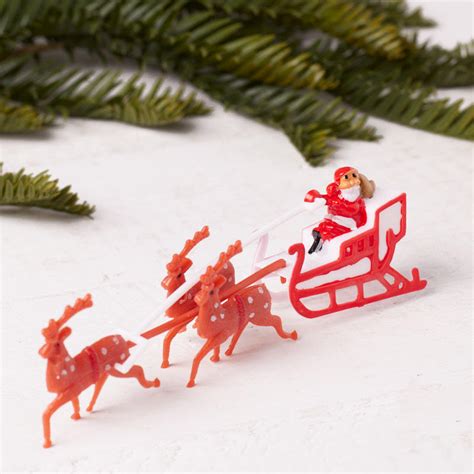 Miniature Santa Sleigh And Reindeer Christmas Miniatures Christmas