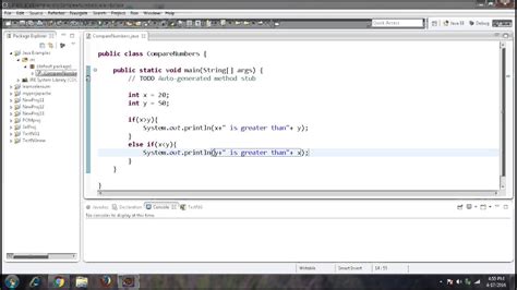 Compare Two Numbers Using If Else In Java Youtube