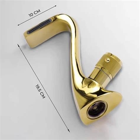 Plantex Designer Pure Brass Single Knob High Neck Hot Cold Wash Basin