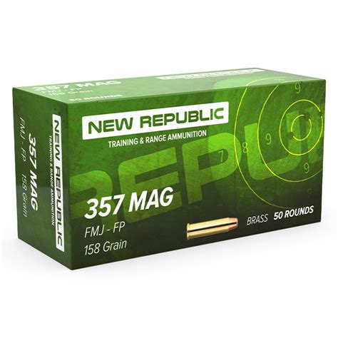 New Republic Training and Range 357 Magnum Ammo 158 Grain FMJ FP