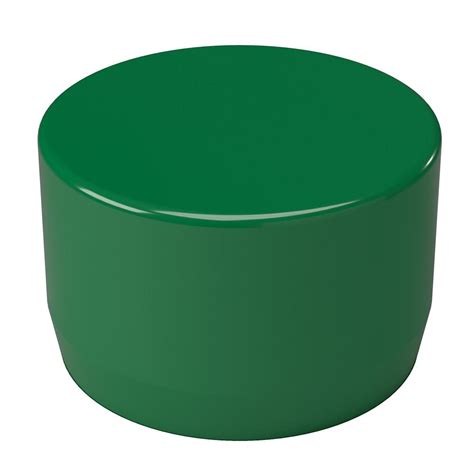 Formufit In Furniture Grade Pvc External Flat End Cap In Green