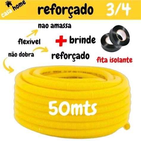 Condu Te Corrugado Amarelo Metros Refor Ado Casahome