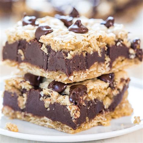 Ultra Fudgy Oatmeal Chocolate Chip Cookie Bars Averie Cooks