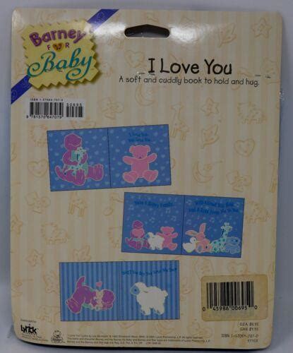 2000 Lyrick Studios Barney Baby ~ Barney's I Love You ~ Soft Cloth Book ...