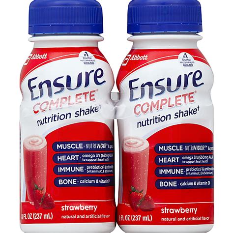 Ensure Complete Strawberry Nutrition Shake Fl Oz Bottles