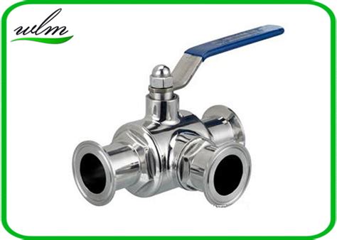 SS304 316L Stainless Steel Sanitary Manual Three Way Ball Valves For