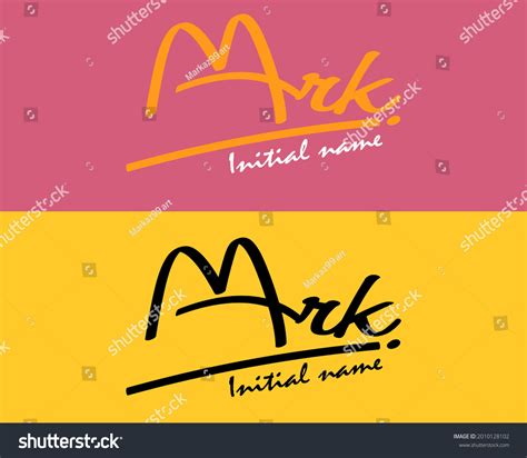 Mark Handwritten Signature Logo Name Company Stock Vector (Royalty Free ...