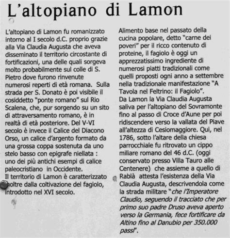 Lamon Altopiano Lamonese E Monte Coppolo Fagiolo Di Lamon Lago Di