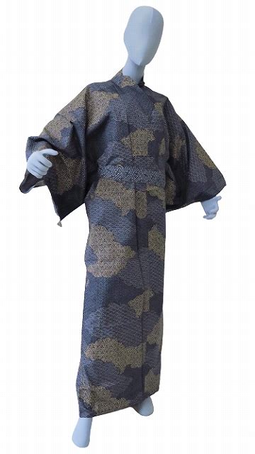 Yukata Kumo Tori Komon Homme