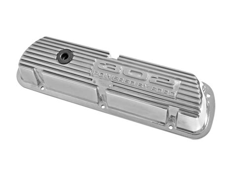 Finned Aluminium Valve Covers 302 Powered By Ford Polished