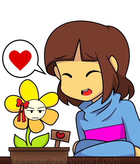 Undertale Frisk And Flowey By Luvncie On Deviantart