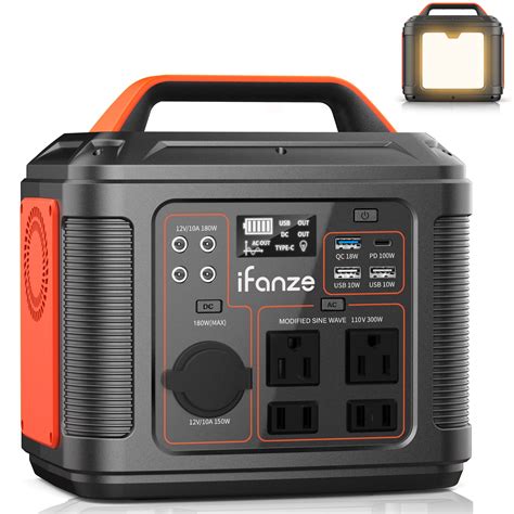 Portable Power Station 300w Ifanze 296wh 80000mah Outdoor Solar Generator For Outdoor Camping