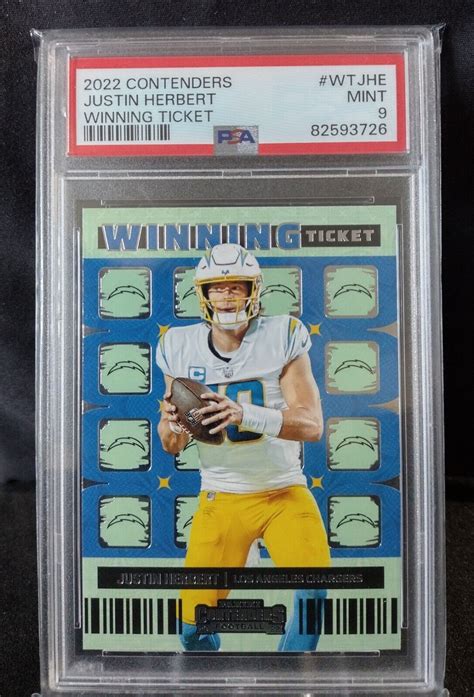 Panini Contenders Winning Ticket Wt Jhe Justin Herbert For Sale