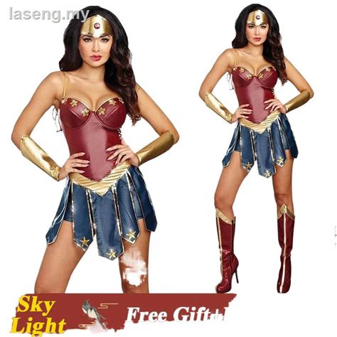 Fantasia Mulher Maravilha Cosplay Diana Traje Adulto Super Her I