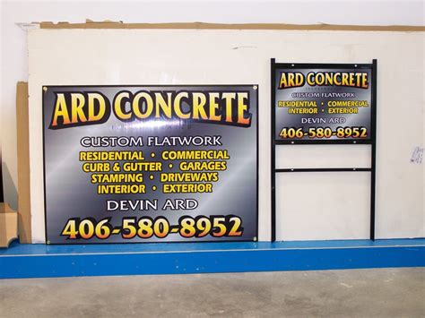 Construction Site Signage for Montana Concrete Company - Signs ...