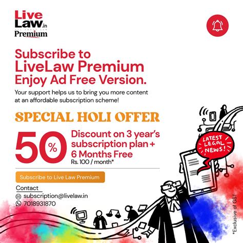 Live Law On Twitter LiveLaw Presents Special Holi Offer 50 Discount