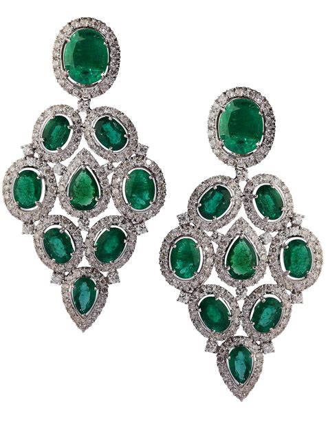 101 Carat Emerald And Diamond Necklace And Earrings Set At 1stdibs 101 Carat Diamond Emerald