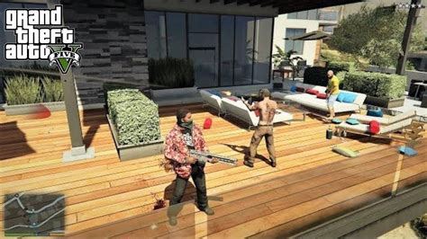 GTA 5 Franklin Michael And Trevor Five Star Escape From MARTIN