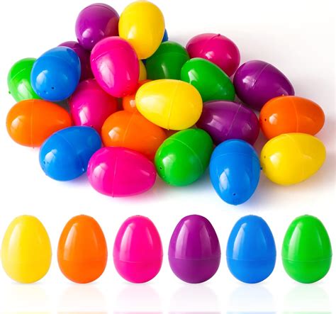 Lihao Uova Di Pasqua In Plastica Uova Multicolore Da Riempire Per