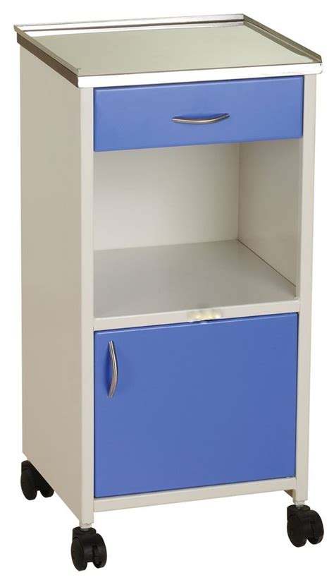 CRCA Sheet Blue White And Black Hospital Deluxe Bedside Locker Epoxy