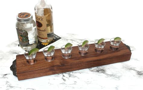 Tequila Shot Tray Tequila Board Shot Glass Holder Vodka Etsy