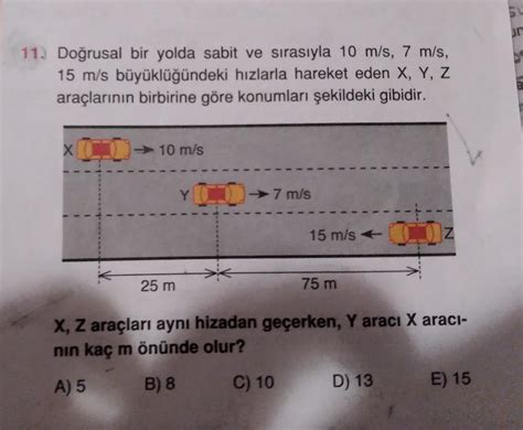 Merhabalar Ekteki soruyu açıklayarak çözer misiniz 9 sınıf Fizik