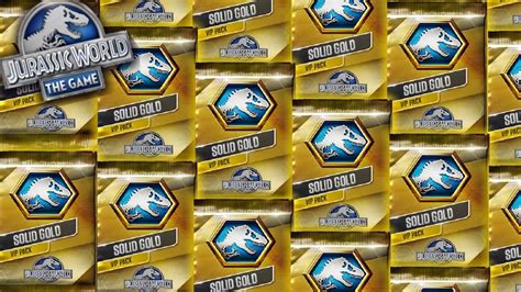 Solid Gold Pack Opening All New Vip Creatures Jurassic World