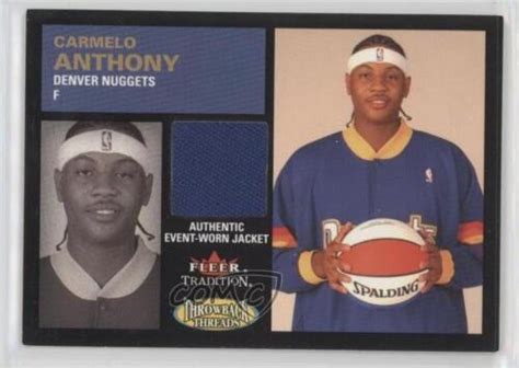 2003 04 Fleer Tradition Throwback Threads Jersey TT CA Carmelo