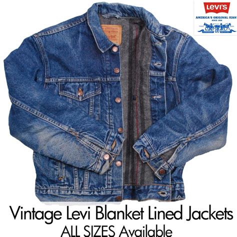 Vintage Winter Levis Denim Blanket Lined Trucker Jean Jacket Xs S M L Xl Ebay