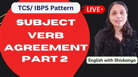 Subject Verb Agreement Part Tcs Ibps Pattern Zp Talathi Eng