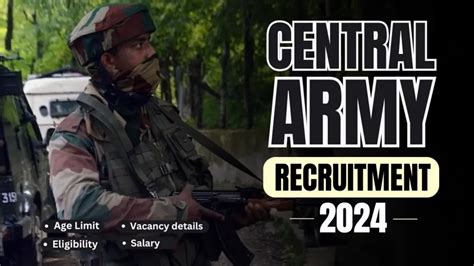 Central Army Recruitment 2024 Notification Apply Online Eligibility