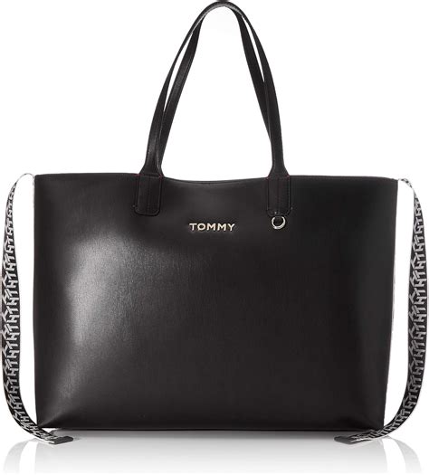 Tommy Hilfiger Iconic Tote Womens Black 1x1x1 Cm W X H L Amazon