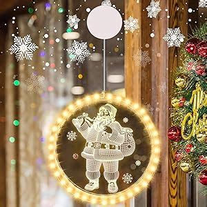 Amazon De 23GUANYI Weihnachtsbeleuchtung Fenster Mit 36 LEDs