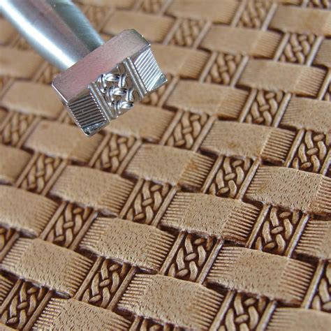 Small Basket Weave Leather Stamp Stainless Steel Leather Stamping Tool