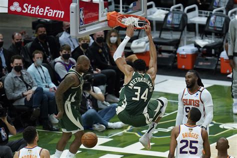 Bucks Blowout Giannis Has 41 Suns NBA Finals Lead Now 2 1 AP News