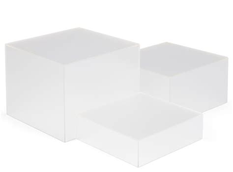 Recycled Acrylic Cube Riser Set Of 3 Nested Displays